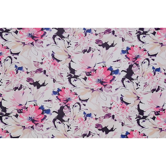 Zelouf Abigail Floral Print Hmc , Sewing, DIY, Crafts Fabric by the Yard, Pink Combo, 1 Yard