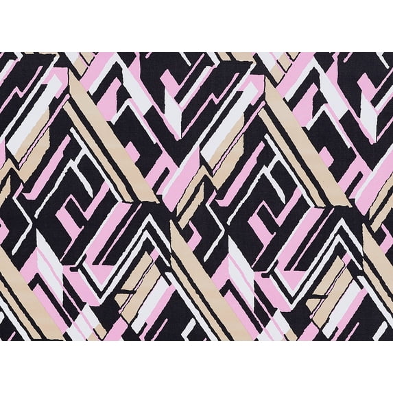 Zelouf Abstract Chevron On Ity , Sewing, DIY, Crafts Fabric by the Yard, 926Black/orchid, 20 Yard