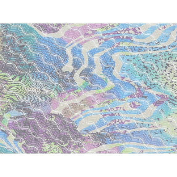 Zelouf Abstract Print With Foil On Hmc , Sewing, DIY, Crafts Fabric by the Yard, Tropicalgrape/s, 7 Yard