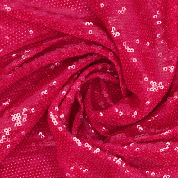 Zelouf Adelyn All Over Clear Sequin , Sewing, DIY, Crafts Fabric by the Yard, Berry, 20 Yard