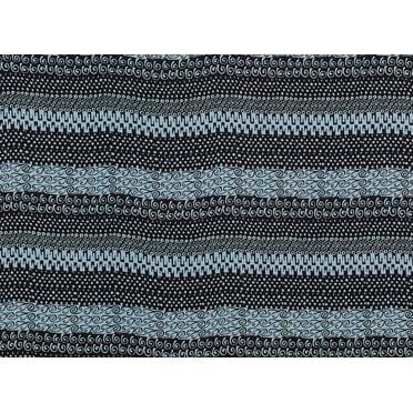 Zelouf African Print Yoryu Chiffon  , Sewing, DIY, Crafts Fabric by the Yard, Blue/brown, 3 Yard