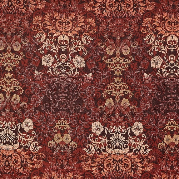 Zelouf Zs1910Zz Print Ity W/foil , Sewing, DIY, Crafts Fabric by the Yard, 288 Brown/brick, 5 Yard