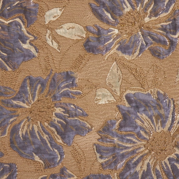 Zelouf Alice Floral Jacquard , Sewing, DIY, Crafts Fabric by the Yard, Sand/wisteria, 5 Yard