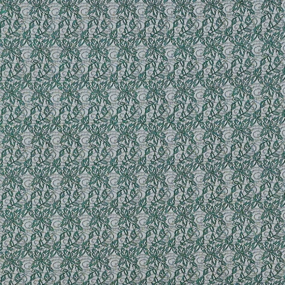 Zelouf Alice Glitter Embroidery Lace , Sewing, DIY, Crafts Fabric by the Yard, Emerald Delight, 1 Yard