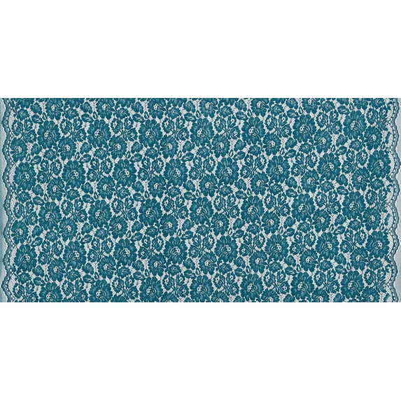 Zelouf Alilana Floral Corded Lace , Sewing, DIY, Crafts Fabric by the Yard, Arresting Teal, 1 Yard