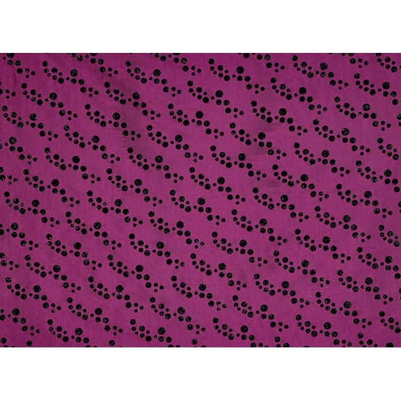 Zelouf All Over Bias Dot With Mixed Glitter On N/p Taff 1X  , Sewing, DIY, Crafts Fabric by the Yard, Ruby Glitz, 3 Yard