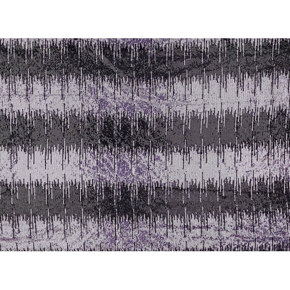 Zelouf All Over Zig Zag Sequins 2 Tone On Single Span , Sewing, DIY, Crafts Fabric by the Yard, Black/grey, 10 Yard