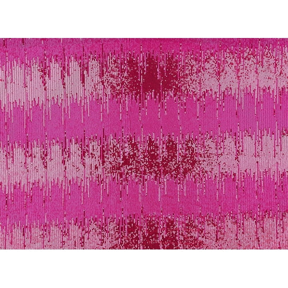 Zelouf All Over Zig Zag Sequins 2 Tone On Single Span , Sewing, DIY, Crafts Fabric by the Yard, Cherry, 50 Yard