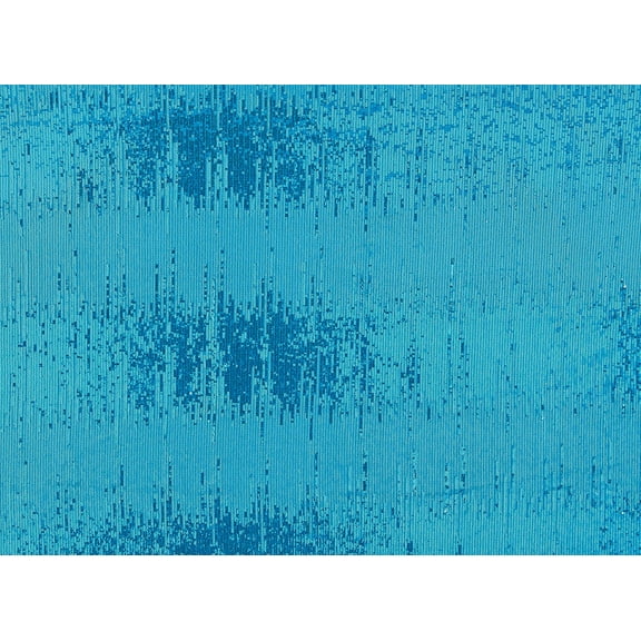 Zelouf All Over Zig Zag Sequins 2 Tone On Single Span  , Sewing, DIY, Crafts Fabric by the Yard, Turq, 3 Yard