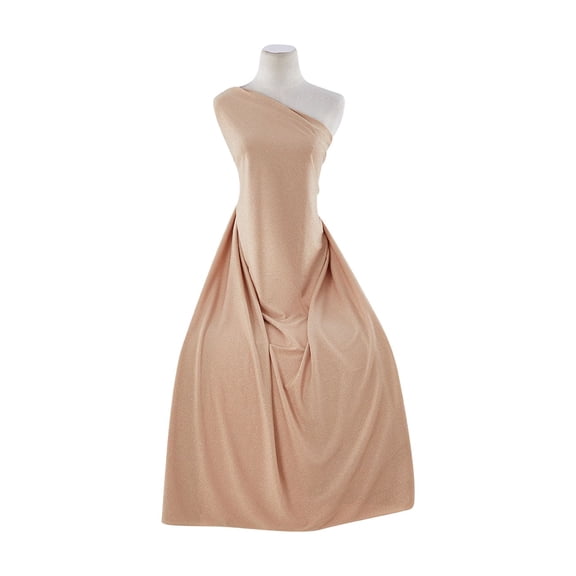 Zelouf Amuzen Crepe Glitter Knit, Sewing, DIY, Crafts Fabric by the Yard, Champagne Sparkle/g, 5 Yard