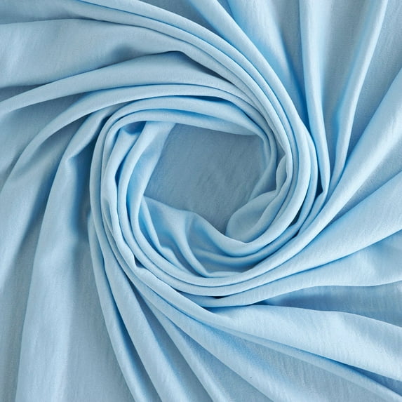 Zelouf Amy Washer Crepe Satin , Sewing, DIY, Crafts Fabric by the Yard, Delicate Blue, 7 Yard