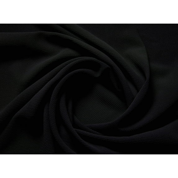 Zelouf Annabelle Solid Crepe , Sewing, DIY, Crafts Fabric by the Yard, 999 Black, 7 Yard