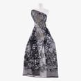 thumbnail image 1 of Zelouf Ashley Corded Floral Embroidery Mesh  , Sewing, DIY, Crafts Fabric by the Yard, Black/coal, 10 Yard, 1 of 2