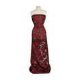 thumbnail image 1 of Zelouf Athena Floral Jacquard  , Sewing, DIY, Crafts Fabric by the Yard, Black/wine, 10 Yard, 1 of 3