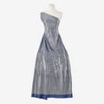 thumbnail image 1 of Zelouf Atlantis Foil Brick Pleated Bodre  , Sewing, DIY, Crafts Fabric by the Yard, Dazzling Navy/sil, 10 Yard, 1 of 2