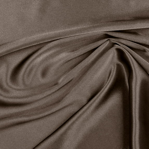 Zelouf Barcelona Stretch Satin , Sewing, DIY, Crafts Fabric by the Yard, Taupe Mystery, 20 Yard