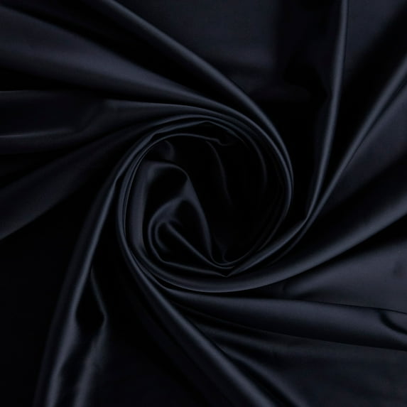 Zelouf Beatrice Mechanical Stretch Satin , Sewing, DIY, Crafts Fabric by the Yard, Marvelous Navy, 7 Yard