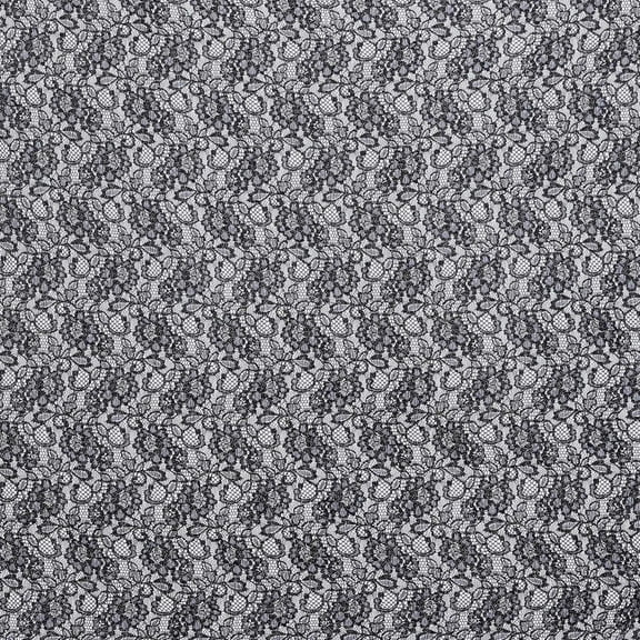 Zelouf Beau Corded Glitter Lace  , Sewing, DIY, Crafts Fabric by the Yard, Black, 3 Yard