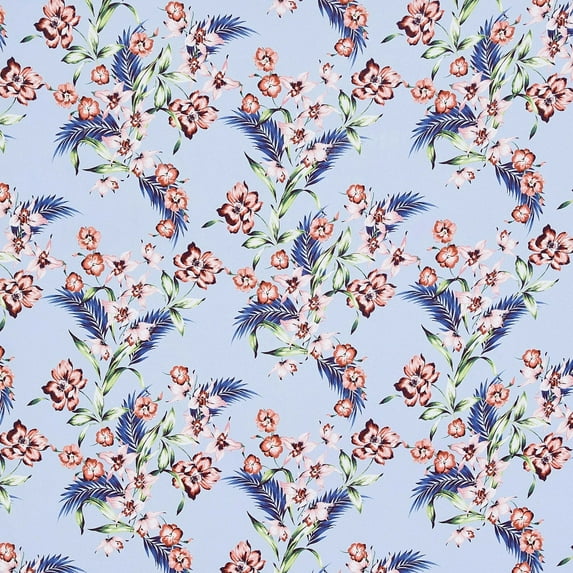 Zelouf Belle Crepe , Sewing, DIY, Crafts Fabric by the Yard, 487Babyblue/apr, 5 Yard