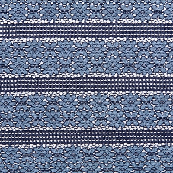 Zelouf Belted Floral Lace , Sewing, DIY, Crafts Fabric by the Yard, Sky/navy Bliss, 20 Yard