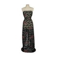 thumbnail image 1 of Zelouf Bethany Floral Embroidery Lace  , Sewing, DIY, Crafts Fabric by the Yard, Black/wine/mauve, 20 Yard, 1 of 3