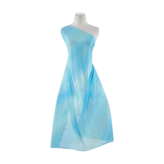 Zelouf Bias Ombre With Daisy Bias Glitter On Mjc  , Sewing, DIY, Crafts Fabric by the Yard, Aqua, 3 Yard