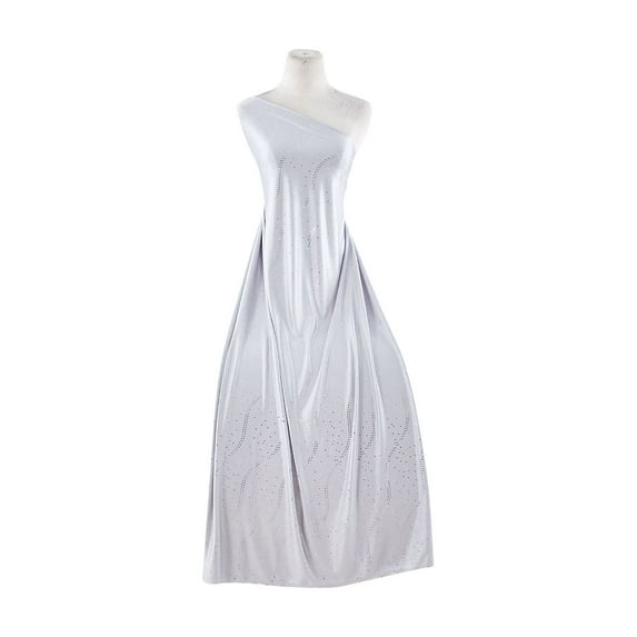 Zelouf Bias Trans On Slinky With Foil , Sewing, DIY, Crafts Fabric by the Yard, Summer Silver/silver/s, 20 Yard