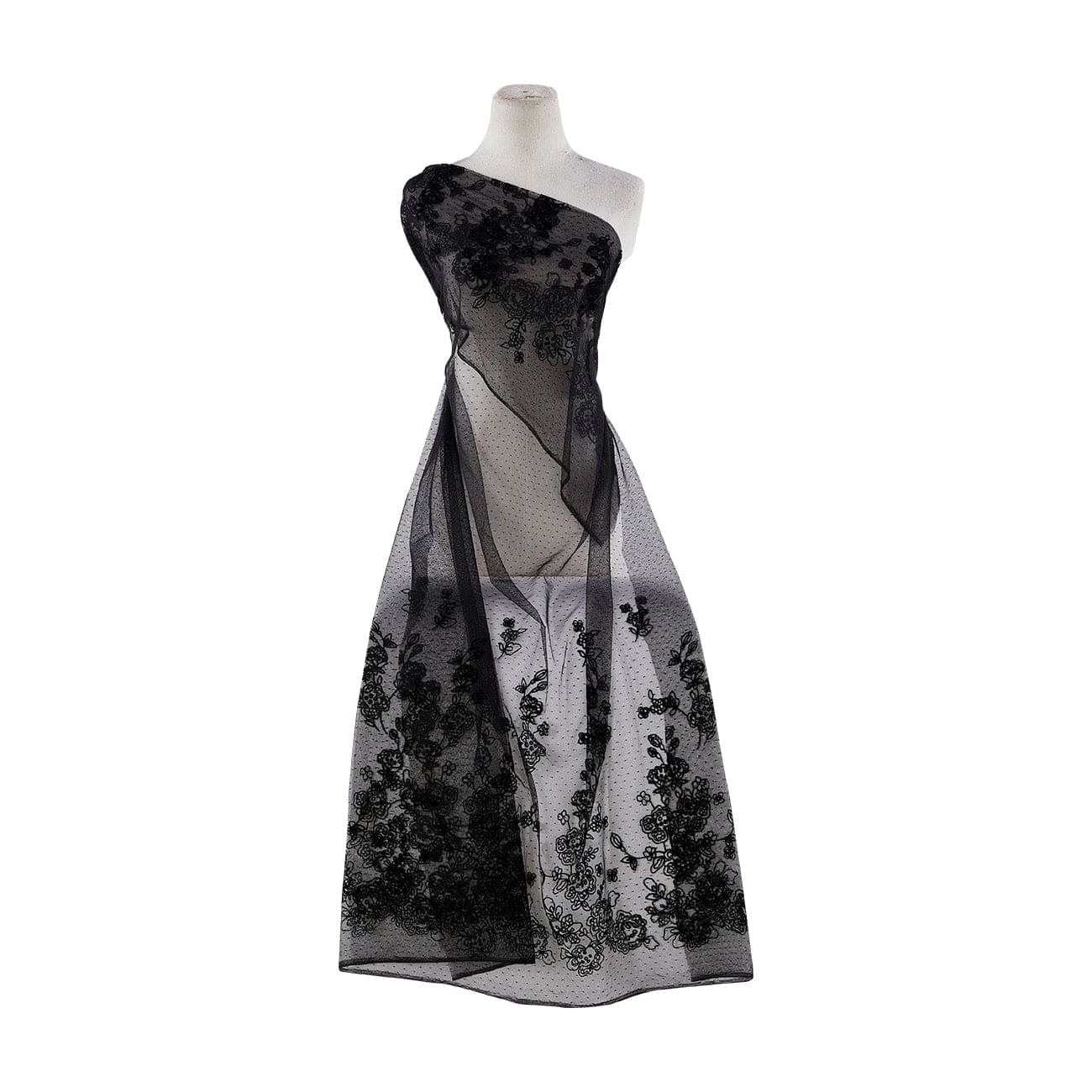 Zelouf Black Flock On Pin Dot Tulle [No Glitter] , Sewing, DIY, Crafts ...