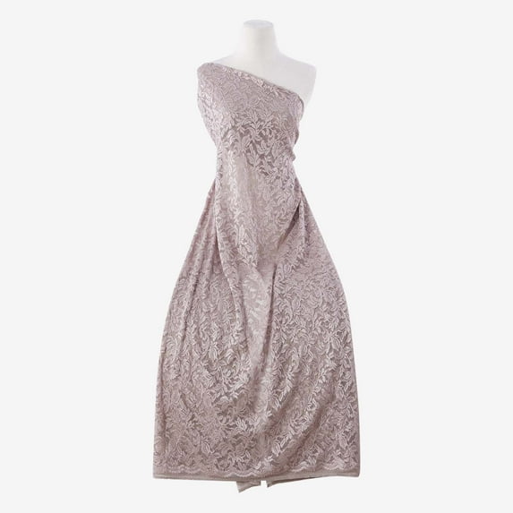 Zelouf Blaire One Tone Glitter Lace , Sewing, DIY, Crafts Fabric by the Yard, Elegant Taupe, 7 Yard