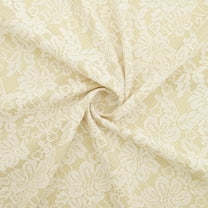 Zelouf Bonded Corded Lace  , Sewing, DIY, Crafts Fabric by the Yard, Ivory Breeze, 3 Yard
