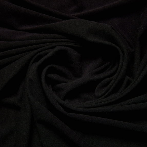 Zelouf Brushed Dty Jersey Knit , Sewing, DIY, Crafts Fabric by the Yard, 999 Misty Black, 20 Yard