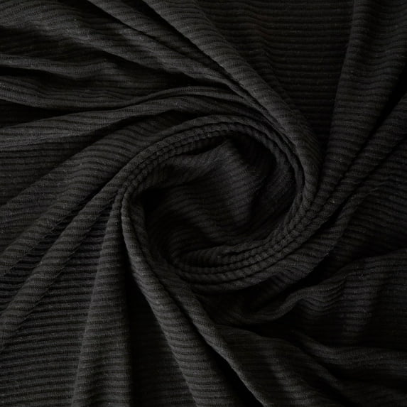 Zelouf Brushed Haachi , Sewing, DIY, Crafts Fabric by the Yard, Black, 50 Yard