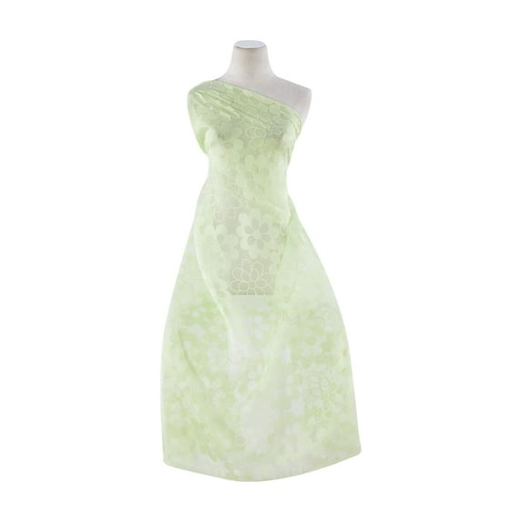 Zelouf Butterfly Burnout Organza , Sewing, DIY, Crafts Fabric by the Yard, Lime Punch, 1 Yard