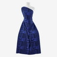 thumbnail image 1 of Zelouf Cacuso Scuba Crepe Jacquard  , Sewing, DIY, Crafts Fabric by the Yard, Black/royal, 3 Yard, 1 of 2