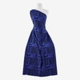 thumbnail image 1 of Zelouf Cacuso Scuba Crepe Jacquard  , Sewing, DIY, Crafts Fabric by the Yard, Black/royal, 7 Yard, 1 of 2