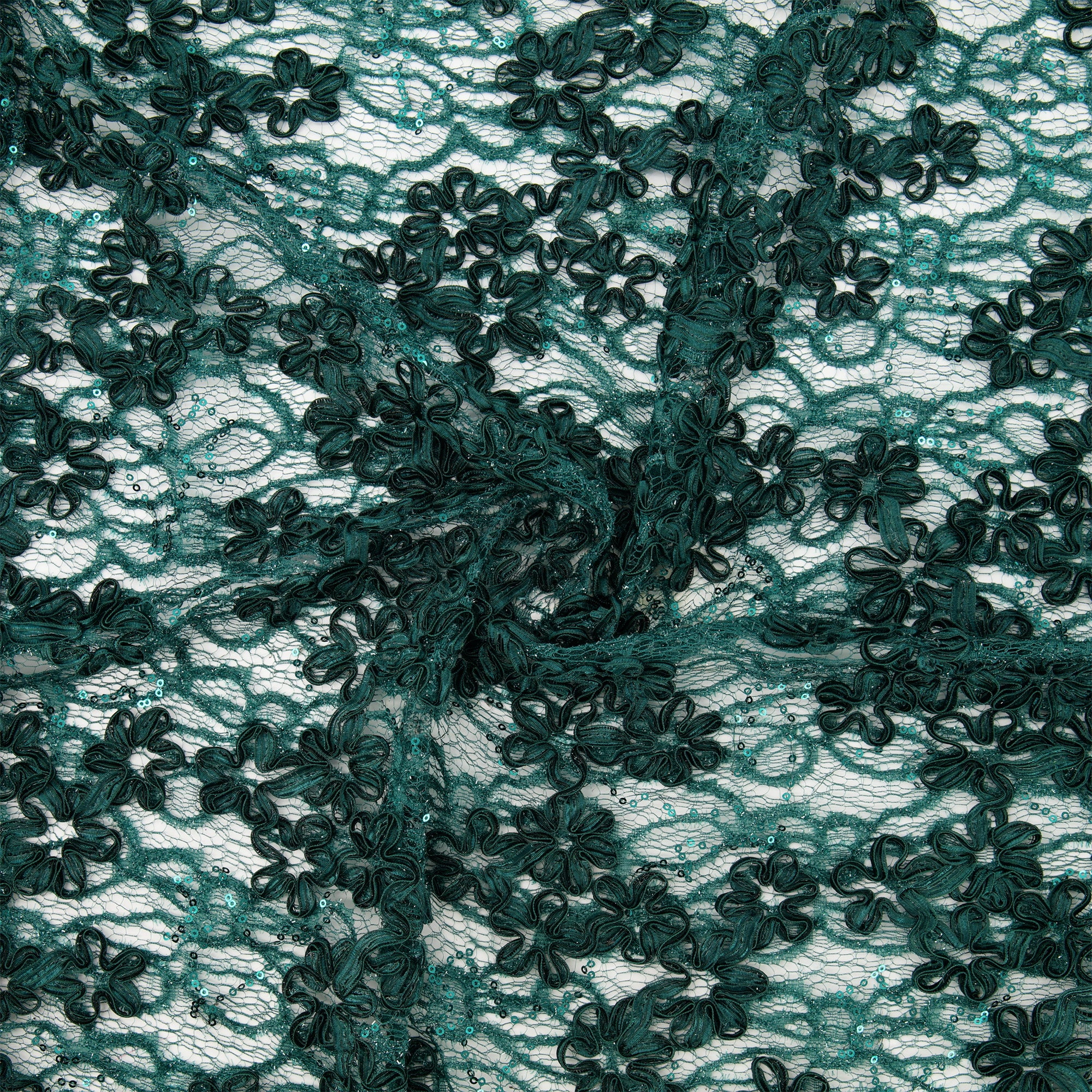 Zelouf Caen Ribbon Soutache Eyelash Lace  , Sewing, DIY, Crafts Fabric by the Yard, Baroque Pine, 20 Yard
