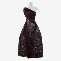 Zelouf Carlsdale Lace [1.50 Panel]  , Sewing, DIY, Crafts Fabric by the Yard, Merlot/black, 3 Yard