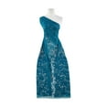 thumbnail image 1 of Zelouf Carly Flower Lace  , Sewing, DIY, Crafts Fabric by the Yard, Teal Honor, 7 Yard, 1 of 2