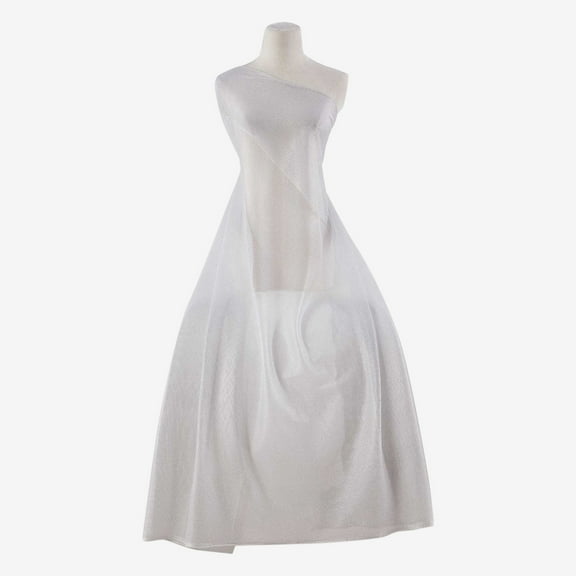 Zelouf Carmela Metallic Tulle  , Sewing, DIY, Crafts Fabric by the Yard, Silver, 3 Yard