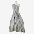 thumbnail image 1 of Zelouf Carson Space Dye Plaid Suiting  , Sewing, DIY, Crafts Fabric by the Yard, Stone/black, 10 Yard, 1 of 2