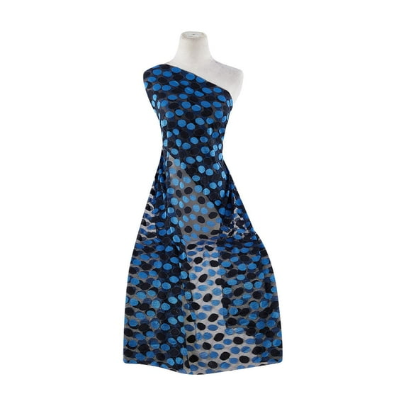 Zelouf Case Dot Lace , Sewing, DIY, Crafts Fabric by the Yard, Blue/blk, 20 Yard