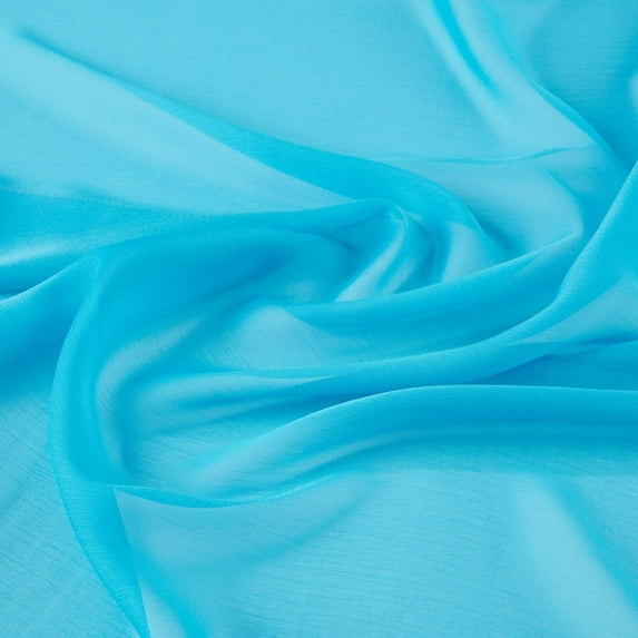 Zelouf Cationic Chiffon , Sewing, DIY, Crafts Fabric by the Yard, Jas Turquoise, 10 Yard