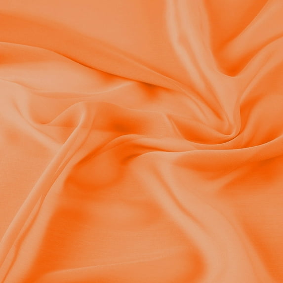 Zelouf Cationic Chiffon , Sewing, DIY, Crafts Fabric by the Yard, New Tangerine, 20 Yard