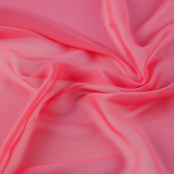 Zelouf Cationic Chiffon , Sewing, DIY, Crafts Fabric by the Yard, Shock Fuchsia, 3 Yard