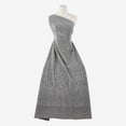thumbnail image 1 of Zelouf Charlie Lurex Sequin Emb Plisse Pleated Knit  , Sewing, DIY, Crafts Fabric by the Yard, Elegant Coal, 7 Yard, 1 of 2