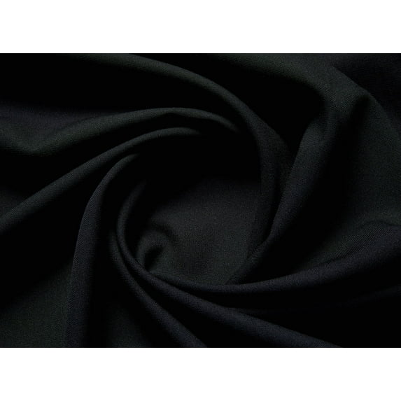 Zelouf Checker Crepe , Sewing, DIY, Crafts Fabric by the Yard, Black, 3 Yard