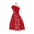 thumbnail image 1 of Zelouf Chemical Lace Double Scallop  , Sewing, DIY, Crafts Fabric by the Yard, Roxy Red, 1 Yard, 1 of 2