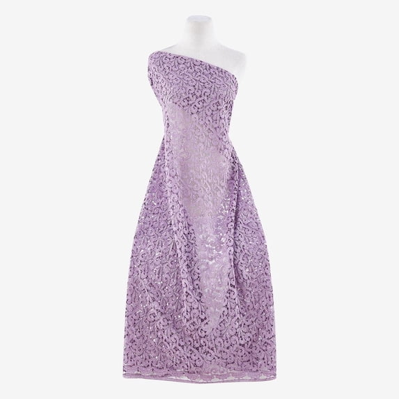 Zelouf Chemical Lace , Sewing, DIY, Crafts Fabric by the Yard, Mystic Mauve, 7 Yard