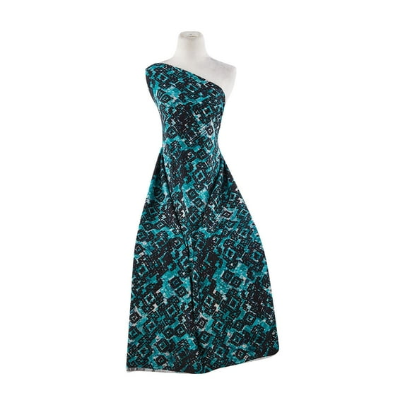 Zelouf Chester Sweater Knit , Sewing, DIY, Crafts Fabric by the Yard, 479 Teal/black, 20 Yard