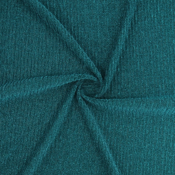Zelouf Cindy Textured Metallic Knit , Sewing, DIY, Crafts Fabric by the Yard, Jade, 5 Yard